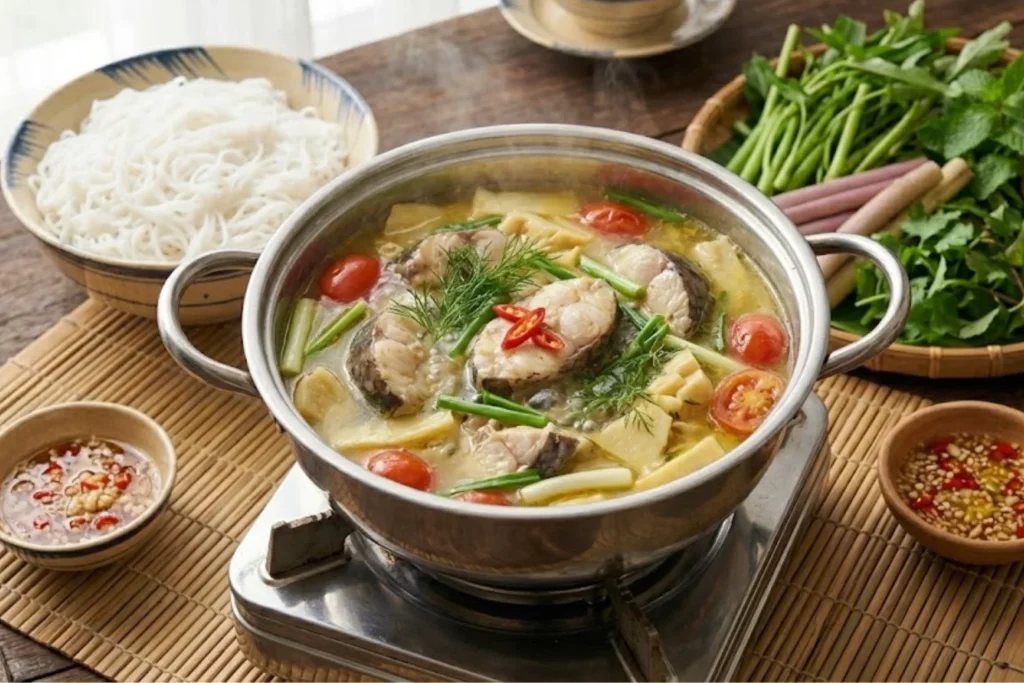 Quán lẩu cá lăng chua ngọt